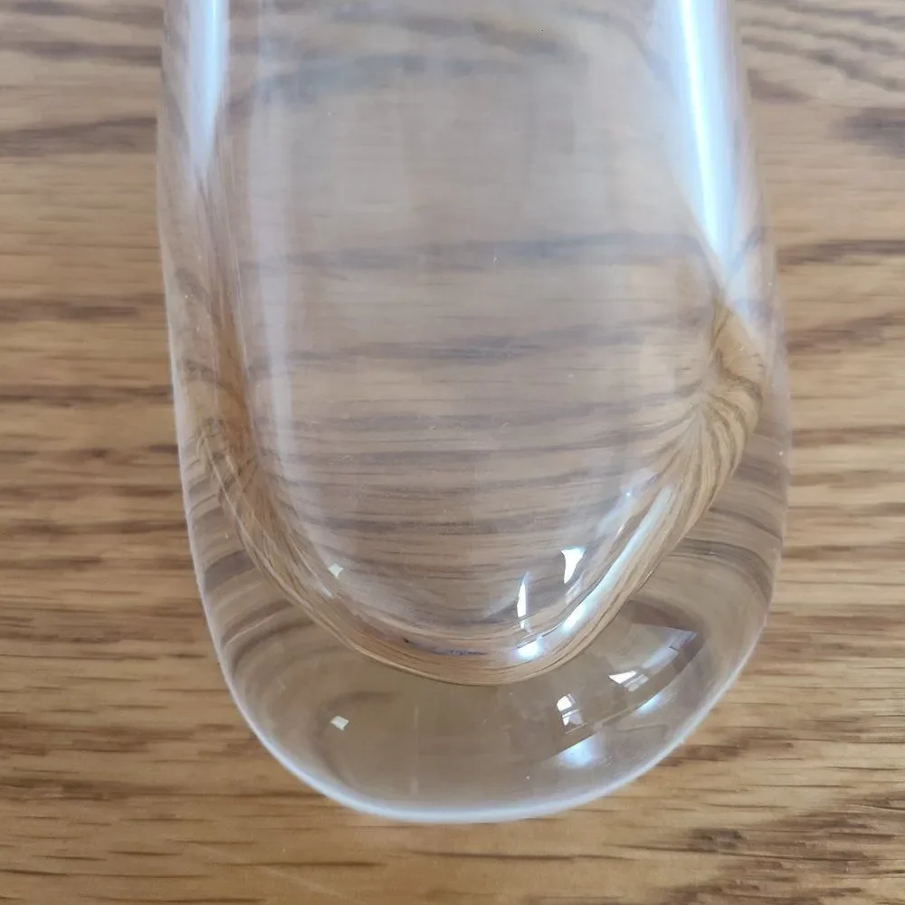Vintage Large Handblown European Two Pint Clear Glass Beer Boot Drinking Glass